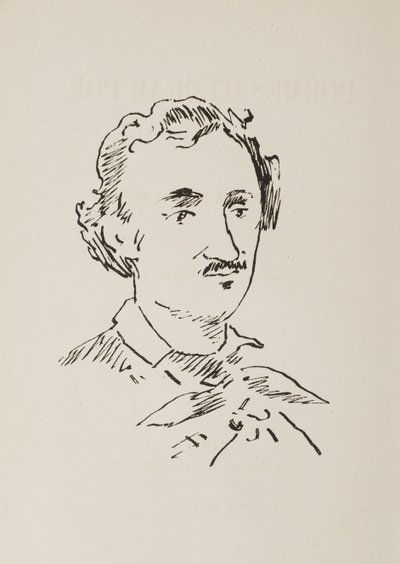 एडगर एलन पो का पोर्ट्रेट 1809-1849, 1889। द्वारा एडोर्ड मैनेट