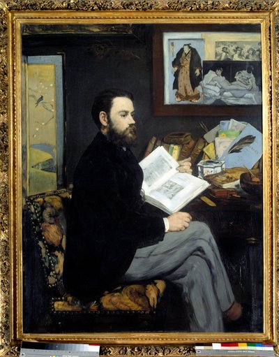 एमिल ज़ोला का पोर्ट्रेट (1840 - 1902) - एडौर्ड मानेट द्वारा पेंटिंग (1832-1883) द्वारा एडोर्ड मैनेट