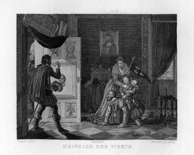 हेनरी चतुर्थ और उनके बच्चे, c1833 द्वारा एडौर्ड शूलर