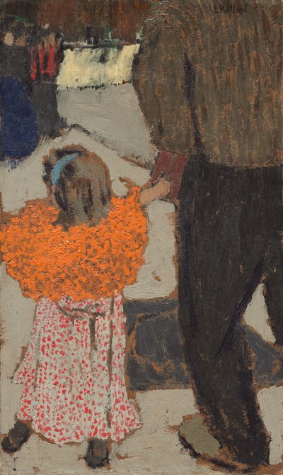 लाल दुपट्टा पहने बच्चा, c. 1891. द्वारा एडोर्ड वुइलार्ड