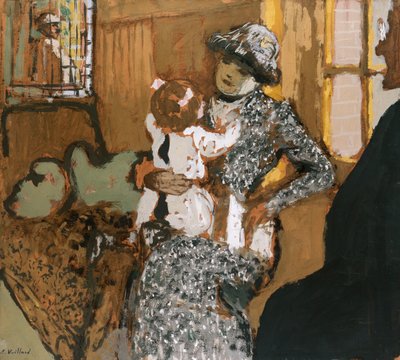 चाइल्ड इन ए व्हाइट एप्रन, c.1909 द्वारा एडोर्ड वुइलार्ड
