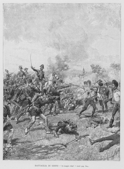 गोइटो की लड़ाई, 30 मई 1848 (उत्कीर्णन) द्वारा एडुआर्डो मटानिया