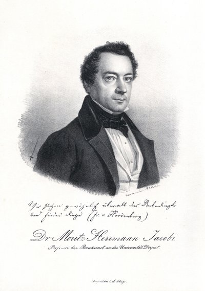 मोरिट्ज़ हरमन वॉन जैकोबी का पोर्ट्रेट 1801-1874, 1837। द्वारा एडवर्ड हाऊ