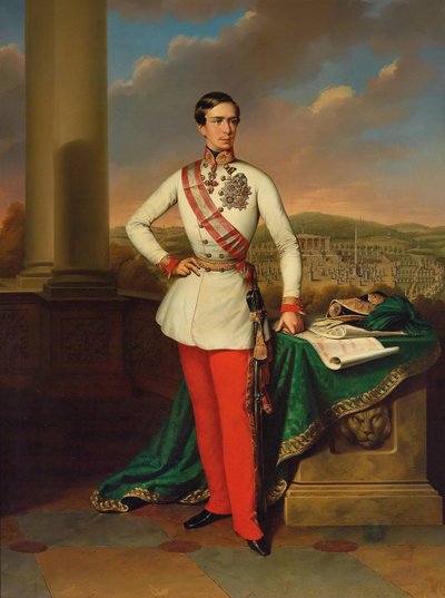 ऑस्ट्रिया के सम्राट फ्रांज जोसेफ I का पोर्ट्रेट, 1853। द्वारा एडुआर्ड क्लिबेर