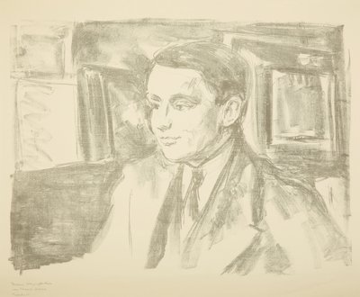 वोल्फगैंग गुरलिट का पोर्ट्रेट, 1912। द्वारा एडवर्ड चबाना