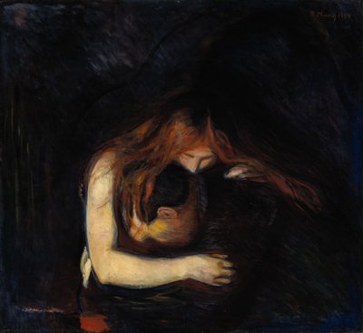 द वैम्पायर लव एंड पेन, 1894 द्वारा Edvard Munch