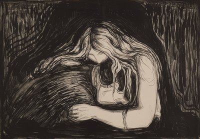 पिशाच द्वितीय। 1895-1902 द्वारा Edvard Munch