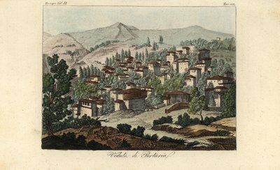 पोर्टारिया, थिसली, ग्रीस के गांव का दृश्य द्वारा एडवर्ड (बाद) डोडवेल