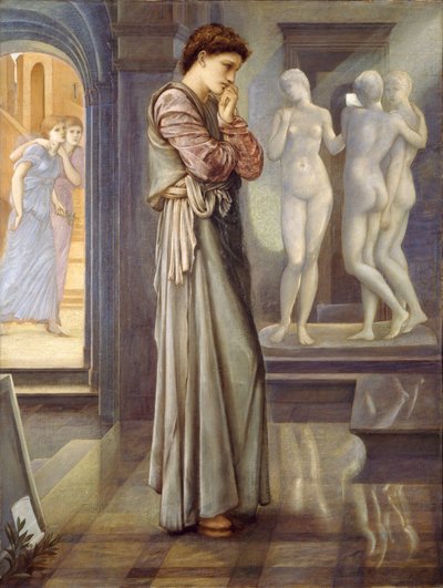 Pygmalion and the Image - दिल की इच्छाएँ द्वारा एडवर्ड बर्न जोन्स