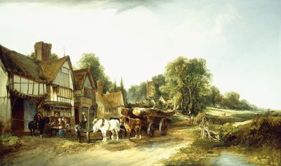 टिम्बर वैगन, 1845 द्वारा एडवर्ड चार्ल्स विलियम्स