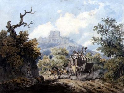 डोवर मेल, c.1793 (कागज पर कलम और स्याही और पानी के रंग का) द्वारा एडवर्ड डेस