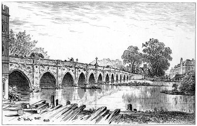 स्ट्रैटफ़ोर्ड ब्रिज, स्ट्रैटफ़ोर्ड-ऑन-एवन, वार्विकशायर, 1885। द्वारा एडवर्ड हल
