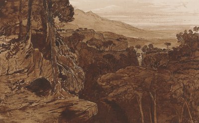 बेवेल्ला, कोर्सिका, c.1868 (कागज पर धोने के साथ कलम और स्याही) द्वारा एडवर्ड लीयर