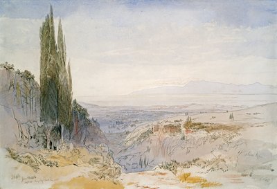 कोर्फू, निम्फेस, 1856 (कागज पर कलम और स्याही और wc) द्वारा एडवर्ड लीयर