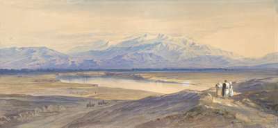 लारिसा, थिसली, ग्रीस से माउंट ओलिंप, 1850-85। द्वारा एडवर्ड लीयर