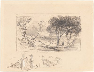 इटली में रेखाचित्र [रेक्टो], 18391845। द्वारा एडवर्ड लीयर