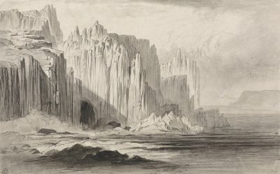 द कापो सैंटएन्जेलो, अमाल्फी, c.1885 (कागज पर धोने के साथ कलम और स्याही) द्वारा एडवर्ड लीयर