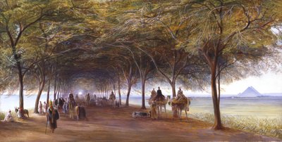 गीज़ा में पिरामिड की सड़क, c1873 द्वारा एडवर्ड लीयर