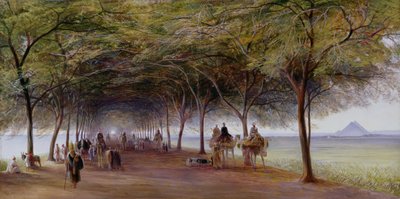 पिरामिड रोड, गिज़ा का दृश्य द्वारा Edward Lear