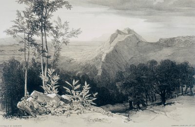रोम और उसके वातावरण में दृश्य: Civitella di Subiaco द्वारा एडवर्ड लीयर