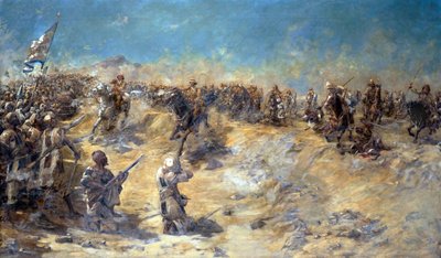 2 सितंबर 1898, 1899 को ओम्डुरमैन की लड़ाई में 21 वें लांसर्स का आरोप द्वारा एडवर्ड मैथ्यू हेल