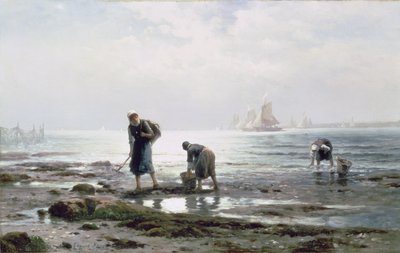 ओएस्टर गैदरर्स, 1883 द्वारा एडवर्ड मोरन