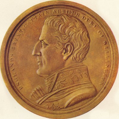 इंग्लैंड के महान कप्तान आर्थर ड्यूक ऑफ वेलिंगटन - स्मारिका पदक, 1815 1910 द्वारा एडवर्ड ओरमे