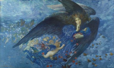 1912 की ट्रेन के साथ रात द्वारा Edward Robert Hughes