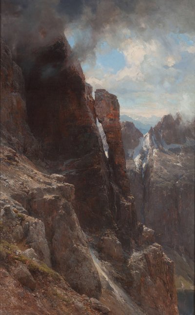 डोलोमाइट्स लैंडस्केप, 1874 और 1880 के बीच। द्वारा एडवर्ड थियोडोर कॉम्पटन