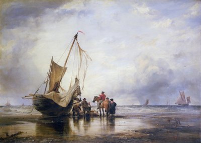 हॉग बोट ऑन द सैंड्स, ब्राइटन द्वारा Edward William Cooke