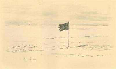 काला झंडा शिविर। - दक्षिण ध्रुव, 1912, 1913 के कुछ मील के भीतर काला झंडा द्वारा चार्ल्स एडवर्ड विल्सन