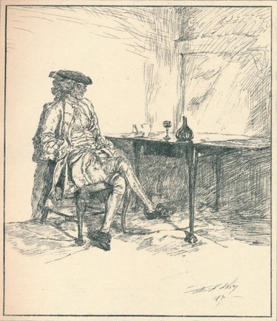 पत्र। अप्रकाशित पेन ड्रॉइंग, 1890, 1923 द्वारा एडविन ऑस्टिन अभय