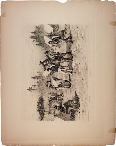 शिविर में समाचार पत्र, 1876 द्वारा एडविन ऑस्टिन फोर्ब्स
