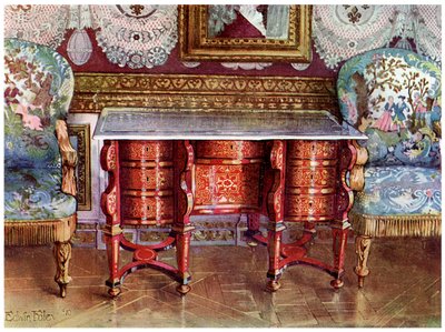 निहोल लेखन तालिका और गिल्ट fauteuils, 1910 द्वारा एडविन फोली