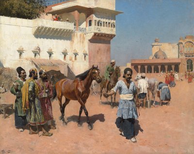 फारसी हॉर्स डीलर, बॉम्बे, 1880 के दशक द्वारा एडविन लॉर्ड वीक्स