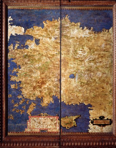 एनाटोलिया नक्शा एग्नाज़ियो दांती (1536-1586) गणितज्ञ, कॉस्मोग्राफर और इतालवी वास्तुकार द्वारा बनाया गया। 1567 के आसपास। फ्लोरेंस, पलाज्जो वेक्चिओ, साला डेल मप्पमोंडो द्वारा इग्नाज़ियो दांती
