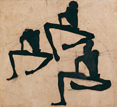 थ्री मेल नूड्स, 1910 के साथ रचना द्वारा इगोन शीले