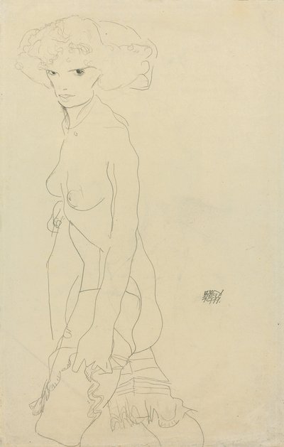 महिला नग्न; मडचेनकट, 1911 द्वारा इगोन शीले