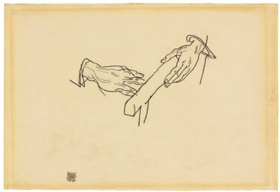 हाथ अध्ययन, डॉ। विक्टर रिटर वॉन बाउर, 1917 द्वारा इगोन शीले