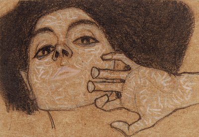 एक महिला का सिर, c.1907-8 द्वारा इगोन शीले