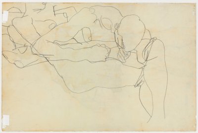 प्रेमी, 1913 द्वारा Egon Schiele