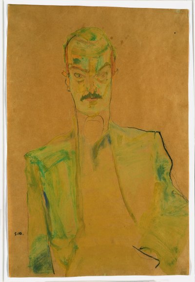 रंगीन कपड़े पर नग्न, 1911 (कागज पर gouache के साथ wc और पेंसिल) द्वारा इगोन शीले