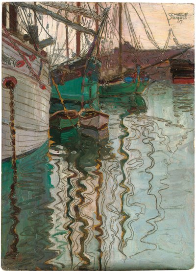 पोर्ट ऑफ ट्रिएस्ट, 1907 द्वारा Egon Schiele