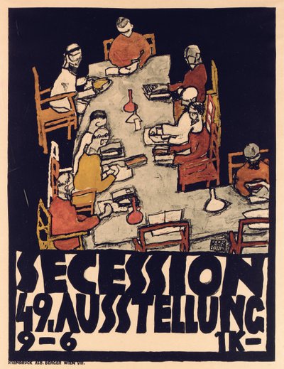 पोस्टर विज्ञापन Secession 49 प्रदर्शनी द्वारा इगोन शीले