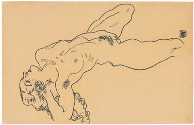 न्यूक्लिइंग न्यूड, 1918 द्वारा Egon Schiele