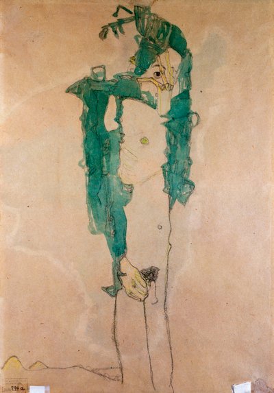 सेल्फ पोर्ट्रेट, c.1910 द्वारा इगोन शीले