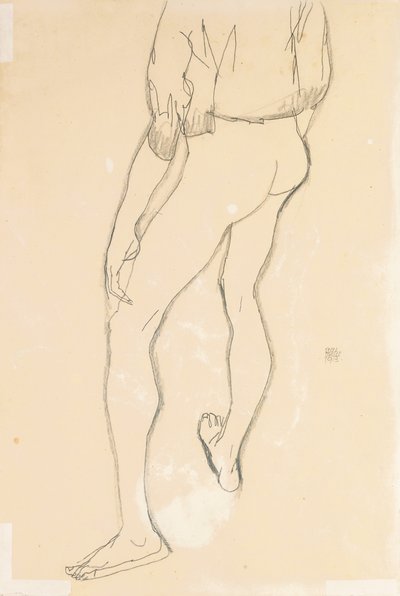 स्थायी पुरुष नग्न, 1913 द्वारा इगोन शीले
