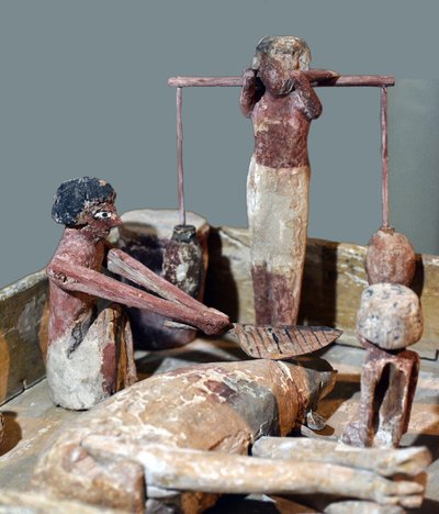 कसाई की दुकान का मॉडल, मिस्र, c.2000-1700 ई.पू. द्वारा मिस्र का 12 वां राजवंश