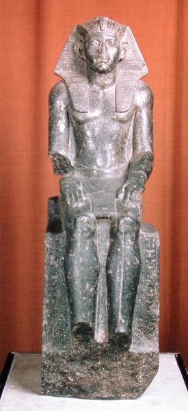 अमेनेमहाट III की मूर्ति (diorite gneiss) द्वारा Egyptian 12th Dynasty