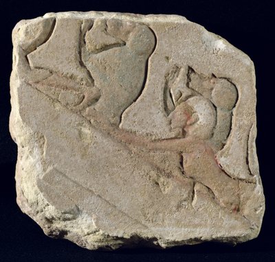 Amenophis IV (Akhenaten) बबून, न्यू किंगडम (चित्रित पत्थर) द्वारा Egyptian 18th Dynasty
